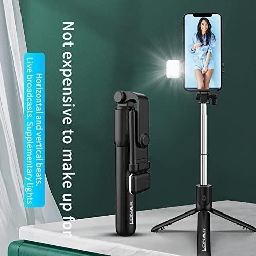3-in-1 Selfie Stick Tripod with Flash & Bluetooth Remote